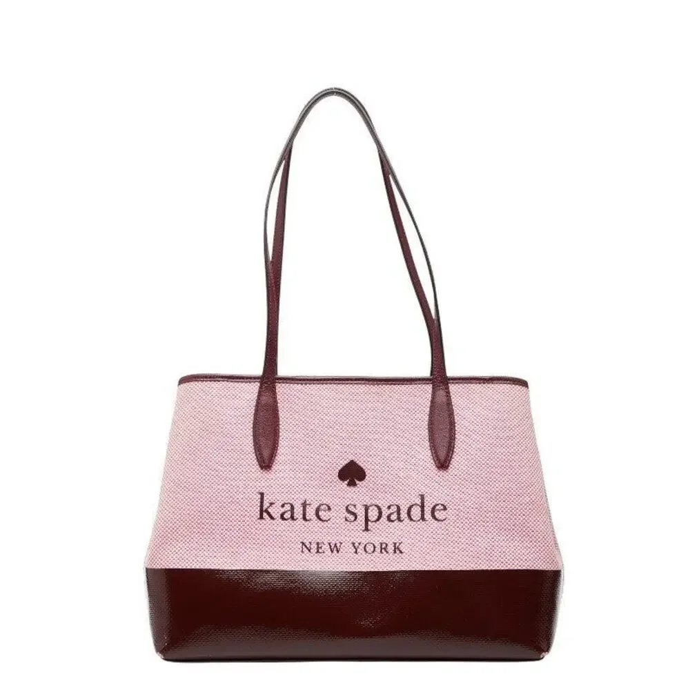 Kate Spade Canvas Leather Tote Bag Pink